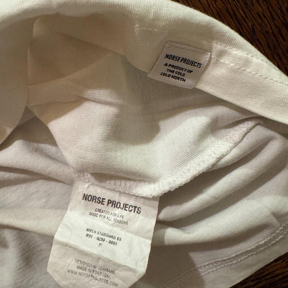 Norse Projects Organic Cotton white tee (XL) - Picture 5 of 8